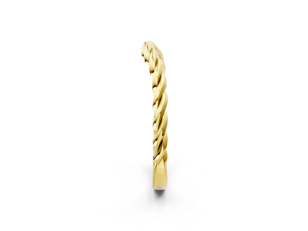Yellow gold Marquise Diamond Twist Eternity Band with Bezel Setting