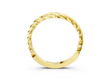 Yellow gold Marquise Diamond Twist Eternity Band with Bezel Setting_5