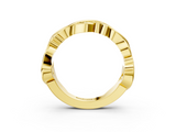 Yellow gold Marquise Diamond Vine Eternity Band with Bezel Setting_9