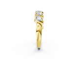 Yellow gold Marquise Diamond Wave Band with Channel Setting_23