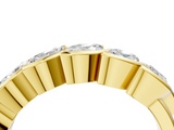 Yellow gold Marquise Diamond Wave Band with Channel Setting_25
