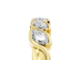 Yellow gold Marquise Diamond Wave Band with Channel Setting_26