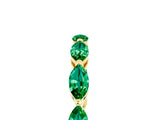 Yellow gold Marquise Emerald Eternity Band with U-Prong Setting_17
