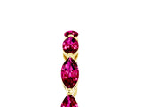 Yellow gold Marquise Garnet Eternity Band with U-Prong Setting_17