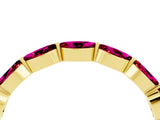 Yellow gold Marquise Garnet Prong Set Half-Eternity Band_10