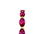 Yellow gold Marquise Garnet Prong Set Half-Eternity Band_11