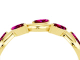 Yellow gold Marquise Garnet Twisted Band with Prong Setting_10
