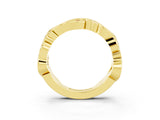 Yellow gold Marquise Garnet Vine Eternity Band with Bezel Setting_9