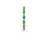 Yellow gold Marquise Green Sapphire Eternity Band with U-Prong Setting_14