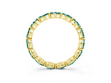 Yellow gold Marquise Green Sapphire Eternity Band with U-Prong Setting_15