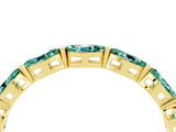 Yellow gold Marquise Green Sapphire Eternity Band with U-Prong Setting_16