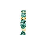 Yellow gold Marquise Green Sapphire Eternity Band with U-Prong Setting_17