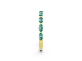 Yellow gold Marquise Green Sapphire Prong Set Half-Eternity Band_8