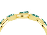 Yellow gold Marquise Green Sapphire Twisted Band with Prong Setting_10