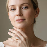 Yellow gold Marquise Halo Split Shank Milgrain Diamond Ring_7
