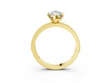 Yellow gold Marquise Milgrain Pave Diamond Engagement Ring with Four-Prong Setting_146