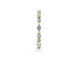 Yellow gold Marquise Moissanite Eternity Band with U-Prong Setting_14