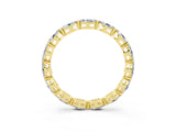 Yellow gold Marquise Moissanite Eternity Band with U-Prong Setting_15