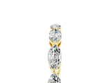 Yellow gold Marquise Moissanite Eternity Band with U-Prong Setting_17