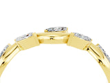 Yellow gold Marquise Moissanite Twisted Band with Prong Setting_10