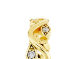 Yellow gold Marquise Moissanite Vine Eternity Band with Bezel Setting_11