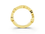 Yellow gold Marquise Moissanite Vine Eternity Band with Bezel Setting_9