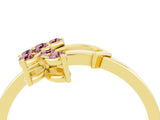 Yellow gold Marquise Morganite Cluster Bypass Ring with Prong Setting_10