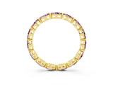 Yellow gold Marquise Morganite Eternity Band with U-Prong Setting_15