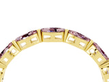 Yellow gold Marquise Morganite Eternity Band with U-Prong Setting_16