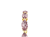 Yellow gold Marquise Morganite Eternity Band with U-Prong Setting_17