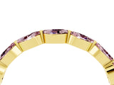 Yellow gold Marquise Morganite Prong Set Half-Eternity Band_10