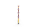 Yellow gold Marquise Morganite Prong Set Half-Eternity Band_8