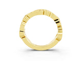 Yellow gold Marquise Morganite Vine Eternity Band with Bezel Setting_9