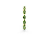 Yellow gold Marquise Peridot Eternity Band with U-Prong Setting_14