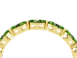 Yellow gold Marquise Peridot Eternity Band with U-Prong Setting_16