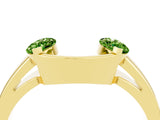 Yellow gold Marquise Peridot Open Band Ring with Tension Setting_10
