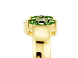 Yellow gold Marquise Peridot Open Band Ring with Tension Setting_11