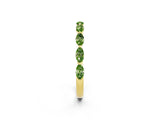 Yellow gold Marquise Peridot Prong Set Half-Eternity Band_8