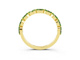 Yellow gold Marquise Peridot Prong Set Half-Eternity Band_9
