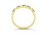 Yellow gold Marquise Peridot Twisted Band with Prong Setting_9