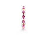 Yellow gold Marquise Pink Sapphire Eternity Band with U-Prong Setting_74