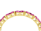 Yellow gold Marquise Pink Sapphire Eternity Band with U-Prong Setting_76