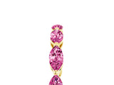 Yellow gold Marquise Pink Sapphire Eternity Band with U-Prong Setting_77
