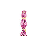 Yellow gold Marquise Pink Sapphire Half Eternity Band with Prong Setting_23