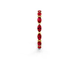 Yellow gold Marquise Ruby Eternity Band with U-Prong Setting_14