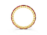 Yellow gold Marquise Ruby Eternity Band with U-Prong Setting_15
