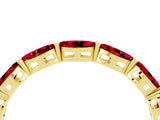 Yellow gold Marquise Ruby Eternity Band with U-Prong Setting_16