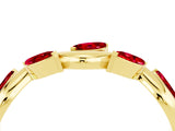 Yellow gold Marquise Ruby Twisted Band with Prong Setting_10