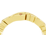 Yellow gold Marquise Ruby Vine Eternity Band with Bezel Setting_10