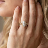 Yellow gold Marquise Solitaire Bypass Diamond Engagement Ring with Channel-Set Band and Four-Prong Setting_5